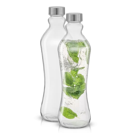 JoyJolt® 32oz. Glass Water Bottles, 2ct.